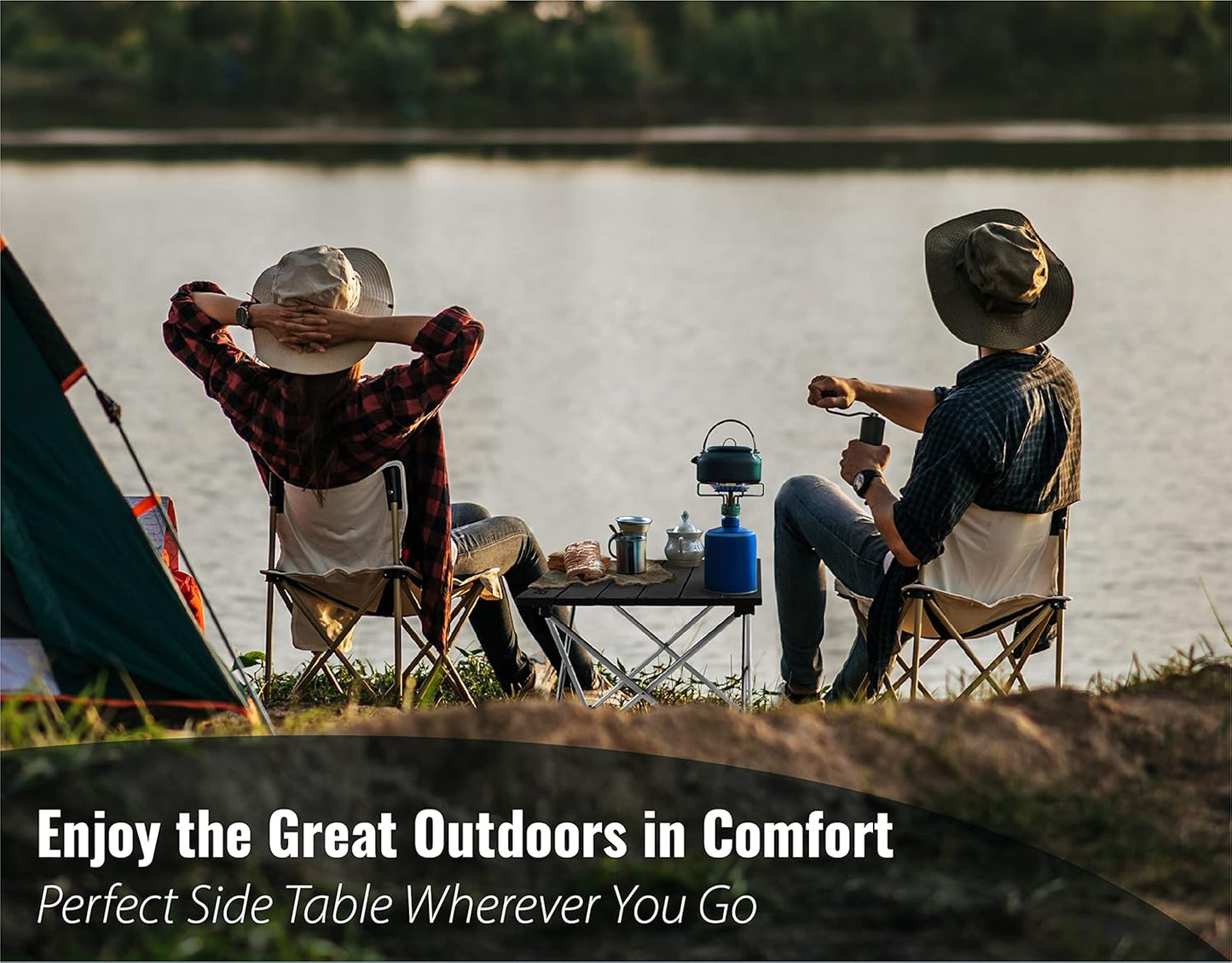 TREKOLOGY Portable Small Camping Table - Lightweight, Foldable Beach & Outdoor Table for Hiking, Camping, and Summer Outings - Easy to Carry & Space-Saving Design