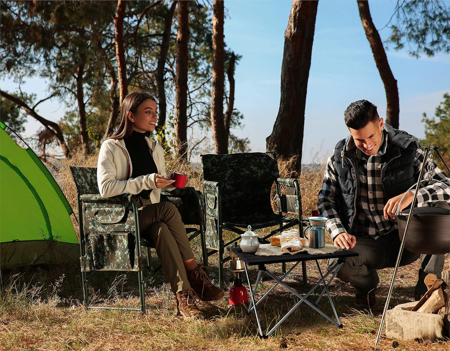 TREKOLOGY Portable Small Camping Table - Lightweight, Foldable Beach & Outdoor Table for Hiking, Camping, and Summer Outings - Easy to Carry & Space-Saving Design